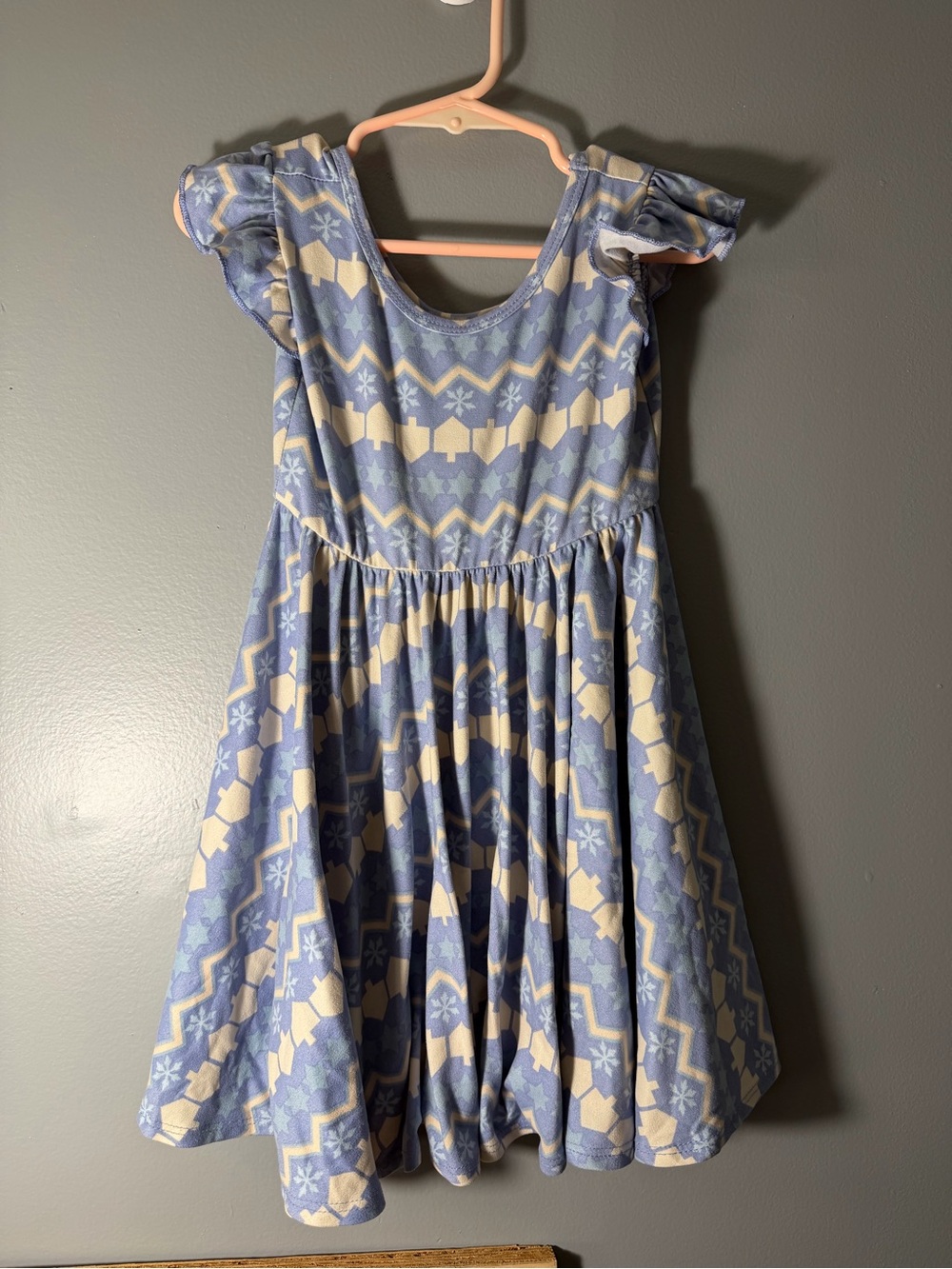 Dot Dot Smile Hanukkah Dreidel Cap Sleeve Dress 2T